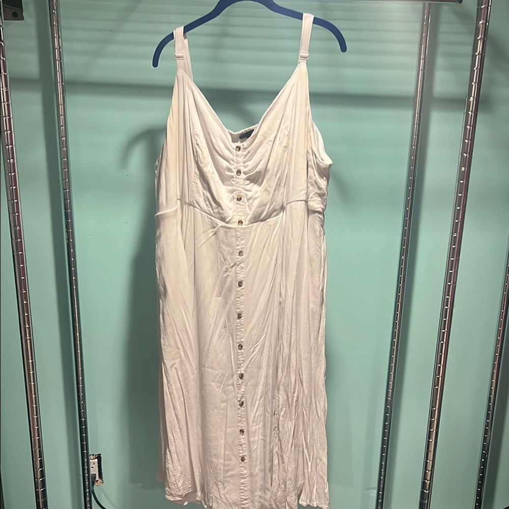 White Button-Down Dress